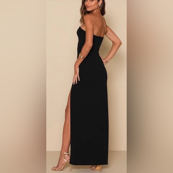 Lulus Dedicated to Glamour Black Strapless Maxi Dress - Picture 2 of 4
